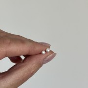 Srebrne kolczyki PERŁA mini naturalna hodowlana