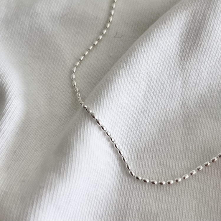 Srebrny naszyjnik srebrna perełka
