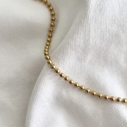 Srebrny pozłacany naszyjnik choker KULKA