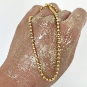 Srebrny pozłacany naszyjnik choker KULKA