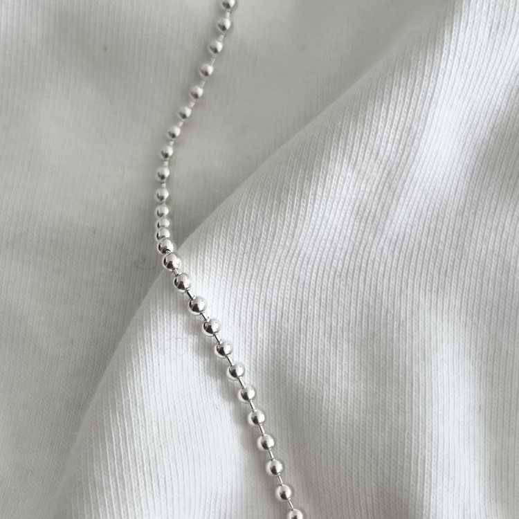 Srebrny naszyjnik choker KULKA