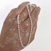 Srebrny naszyjnik choker KULKA