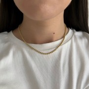 Srebrny pozłacany naszyjnik choker KULKA