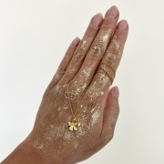 Srebrny pozłacany naszyjnik KWIATEK