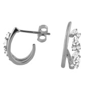 Srebrne kolczyki z cyrkoniami ZŁOTY BLASK