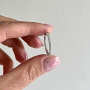 Srebrny pierścionek obrączka z cyrkoniami Błyszczący