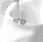 Srebrne kolczyki z cyrkoniami złociste