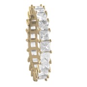 Srebrny pozłacany pierścionek obrączka z cyrkoniami Luksusowy