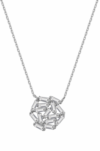 Srebrny naszyjnik z cyrkoniami