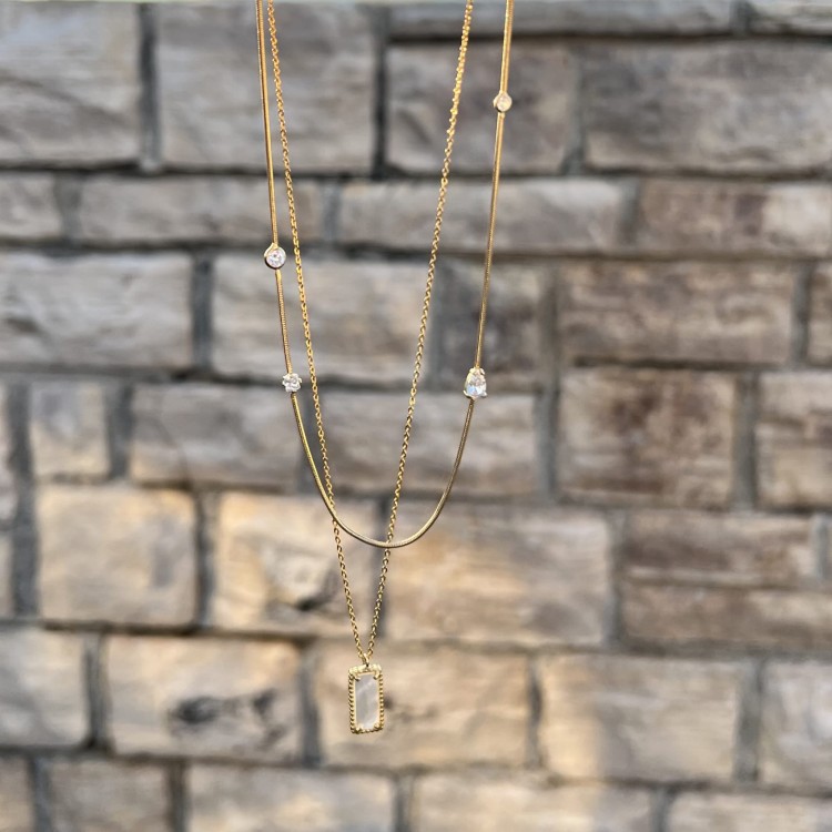 Srebrny pozłacany naszyjnik choker z cyrkoniami