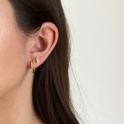 Srebrne kolczyki z cyrkoniami OWAL