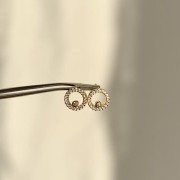 Srebrne pozłacane kolczyki z cyrkoniami KOŁA