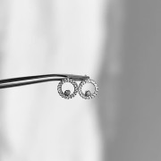 Srebrne kolczyki z cyrkoniami KOŁA