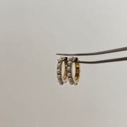 Srebrne pozłacane kolczyki koła PEREŁKI