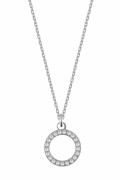 Srebrny naszyjnik koło z cyrkoniami