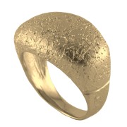 Srebrny pozłacany pierścionek SATYNOWANY