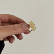 Srebrny pozłacany pierścionek NADTOPIONY