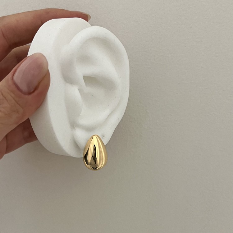 Srebrne pozłacane kolczyki KROPLE