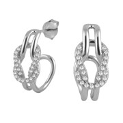 Srebrne kolczyki z cyrkoniami