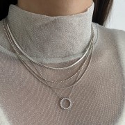 Srebrny naszyjnik srebrna perełka