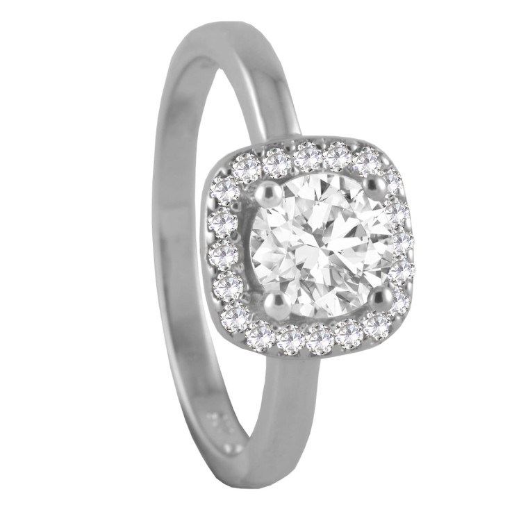 Srebrny pierścionek z cyrkoniami WDZIĘK