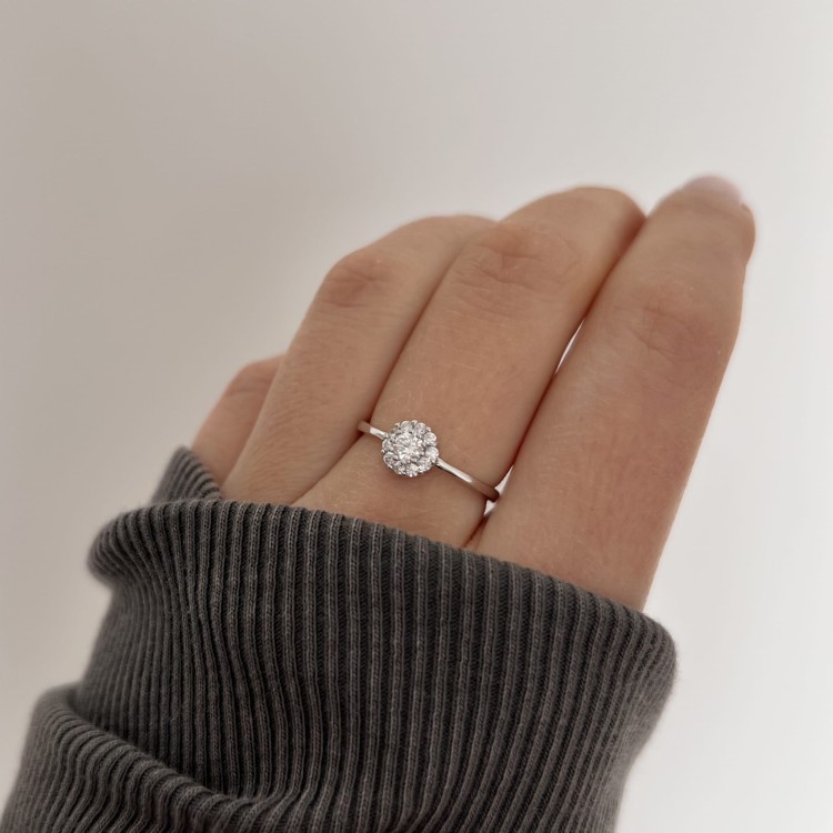 Srebrny pierścionek z cyrkoniami ROZKOSZ