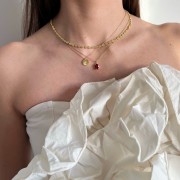 Srebrny pozłacany naszyjnik choker KWIATY