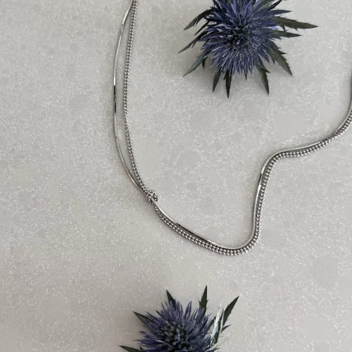 Srebrny naszyjnik choker SUPEŁ