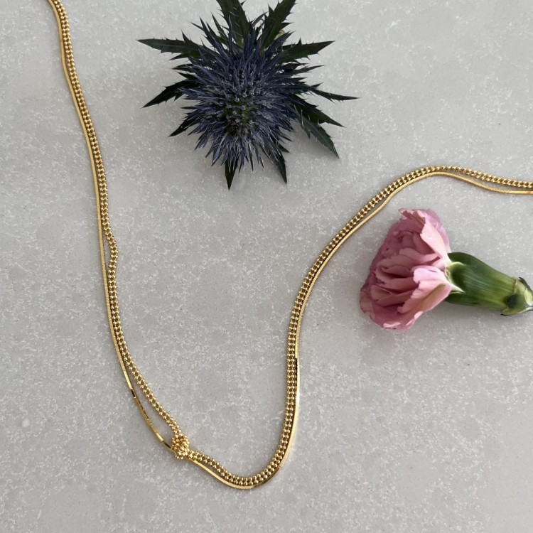 Srebrny pozłacany naszyjnik choker SUPEŁ