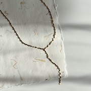 Srebrny pozłacany naszyjnik krawatka BŁYSZCZĄCY