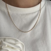 Srebrny pozłacany naszyjnik KULKI mini