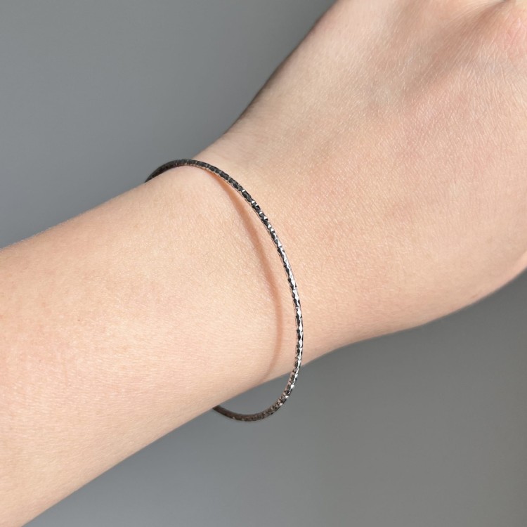 Srebrna bransoletka sztywna BŁYSK