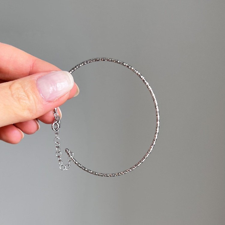 Srebrna bransoletka sztywna BŁYSK