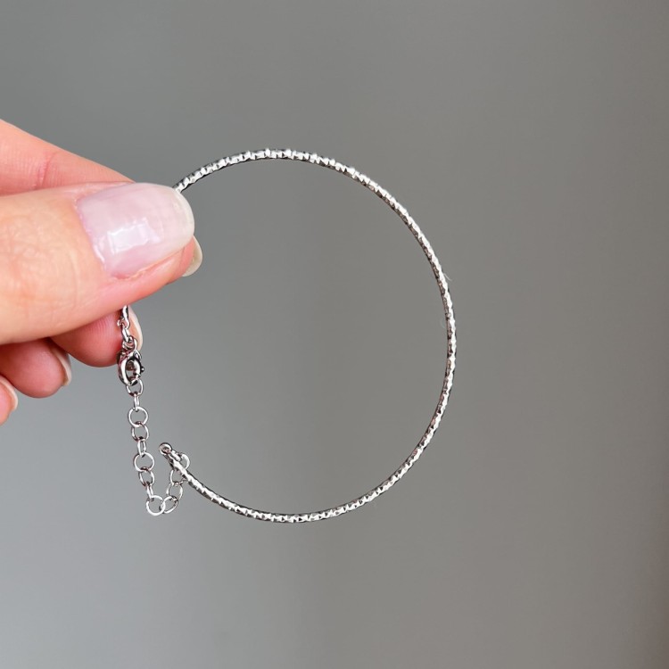 Srebrna bransoletka sztywna BŁYSK