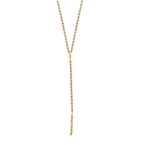 Srebrny pozłacany naszyjnik krawatka BŁYSZCZĄCY