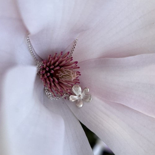 Srebrny naszyjnik KWIATEK