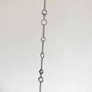 Srebrna bransoletka na kostkę KOLOROWA odcień brylantowy