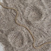 Srebrny pozłacany naszyjnik KULKA mini