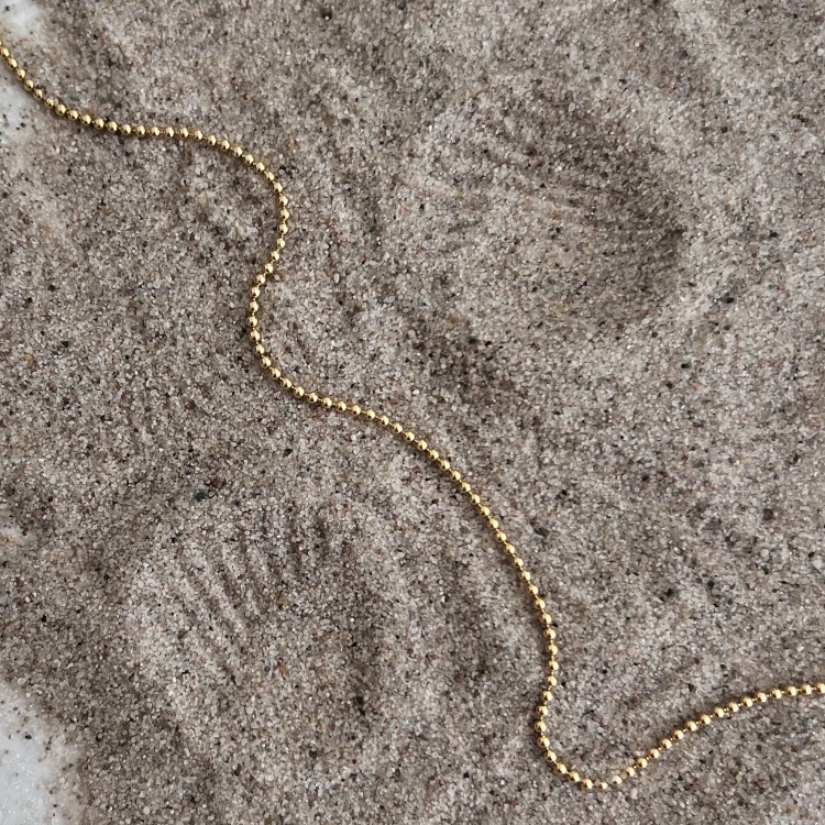 Srebrny pozłacany naszyjnik KULKA mini