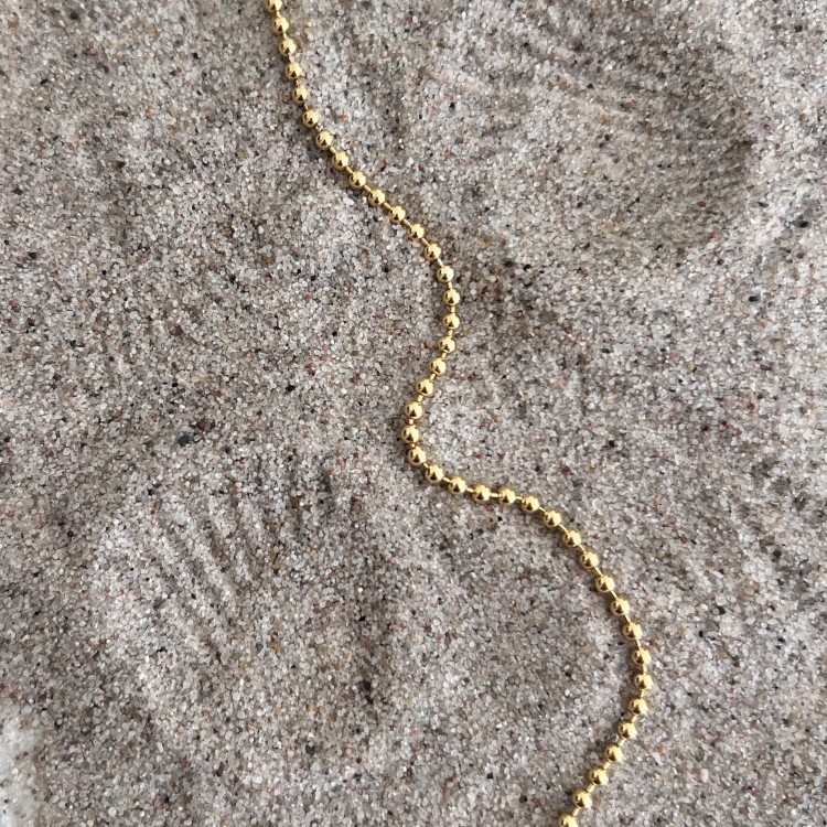 Srebrny pozłacany naszyjnik choker KULKA