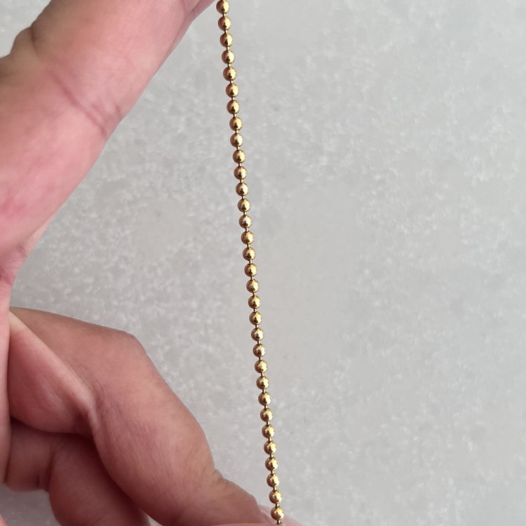 Srebrny pozłacany naszyjnik KULKA mini