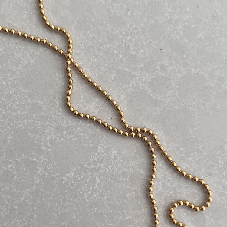 Srebrny pozłacany naszyjnik KULKA mini