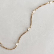 Srebrny pozłacany naszyjnik choker pancerka z cyrkoniami