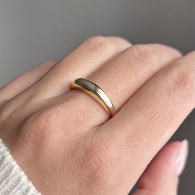 Srebrny pozłacany pierścionek SUBTELNY