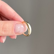 Srebrny pozłacany pierścionek SUBTELNY