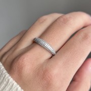 Srebrny pierścionek z cyrkoniami PIĘKNO