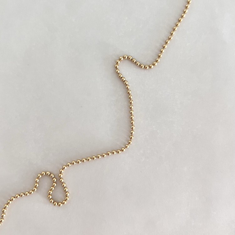 Srebrny pozłacany naszyjnik KULKA mini