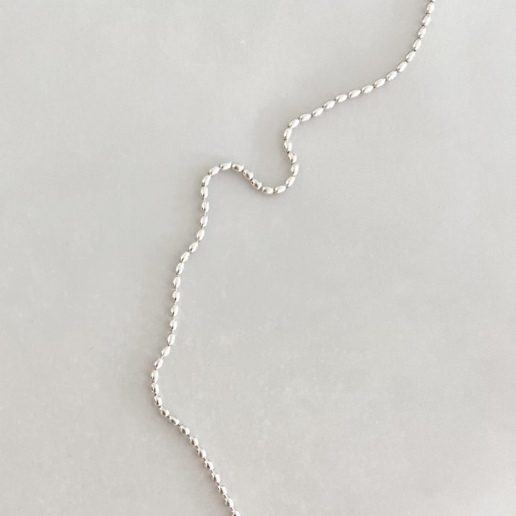 Srebrny naszyjnik srebrna perełka