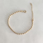 Srebrna pozłacana bransoletka PERŁA