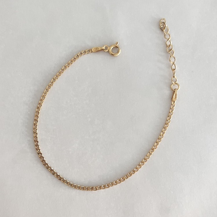 Srebrna pozłacana bransoletka PANCERKA